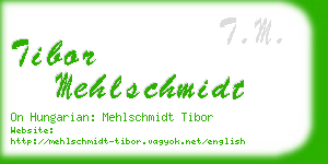 tibor mehlschmidt business card